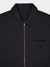 Givenchy Dark Grey Zipped Jersey Shirt