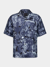 Givenchy Navy Silk Shirt with Hubert Objects Print