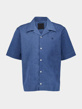 Givenchy Sky Blue Ozone Washed Denim Chambray Shirt