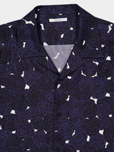 Givenchy Dark Navy Silk Floral Shirt