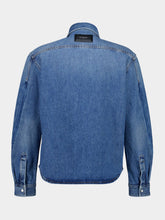 Givenchy Medium Blue Shadow Denim Couture Seam Shirt
