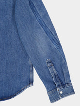 Givenchy Medium Blue Shadow Denim Couture Seam Shirt