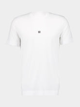 Givenchy White Slim Fit T-Shirt in Cotton with 4G Embroidery