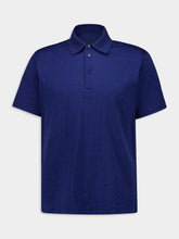 Givenchy Saphir Blue 4G-Jacquard Polo Shirt