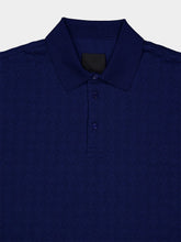 Givenchy Saphir Blue 4G-Jacquard Polo Shirt