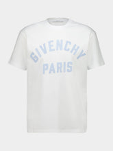 Givenchy White and Blue Logo Embroidered T-Shirt