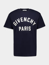 Givenchy Navy Blue Cotton Logo T-Shirt