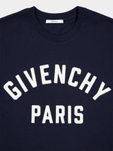 Givenchy Navy Blue Cotton Logo T-Shirt