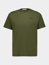 Givenchy Khaki Cotton T-Shirt with Logo Stamp