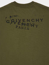 Givenchy Khaki Cotton T-Shirt with Logo Stamp