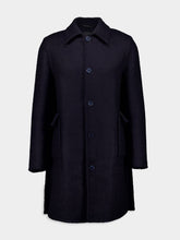 Givenchy Night Blue Teddy Virgin Wool Short Coat