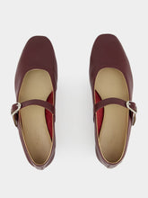 Le Monde Beryl Oxblood Ballet Mary Jane Flats