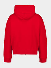 Givenchy Red and Pink Couture Seam Zip Hooded Sweatshirt