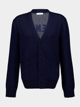 Givenchy Dark Navy Cotton V-Neck Cardigan
