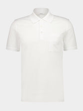 White Cotton Polo with Chest Pocket