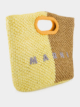 Marni Yellow and Brown Paper Raffia Seaside Bag
