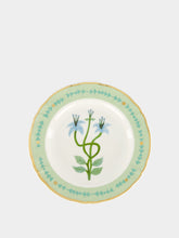 Bitossi Green Flower Dessert Plate