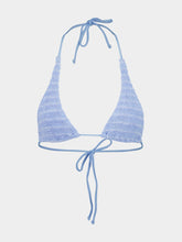 Bond-Eye Powder Blue Stripe Sofie Triangle Bikini Top