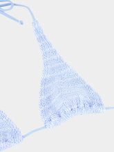 Bond-Eye Powder Blue Stripe Sofie Triangle Bikini Top