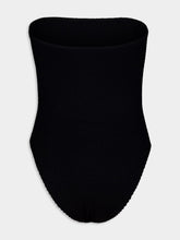 Bond-Eye Black Strapless Crinkle One-Piece Swimsuit
