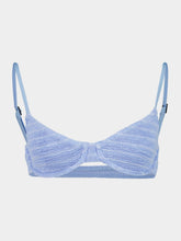 Bond-Eye Powder Blue Stripe Gracie Balconette Bikini Top