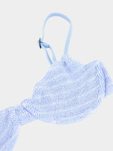 Bond-Eye Powder Blue Stripe Gracie Balconette Bikini Top