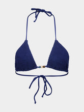 Bond-Eye Navy Ingrid Beaded Triangle Top