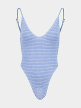Bond-Eye Powder Blue Stripe Everly One-Piece Swimsuit