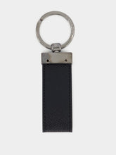 Dolce & Gabbana Black Logo Plaque Leather Keyring