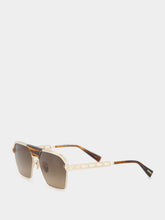 Balmain Gold Sergeant Aviator Sunglasses