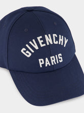 Givenchy Navy Blue Logo Embroidered Cotton Cap