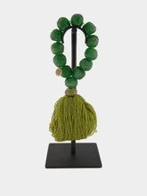 Studio Julia Atlas Green and Grey Prayer Bead Artwork