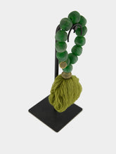 Studio Julia Atlas Green and Grey Prayer Bead Artwork