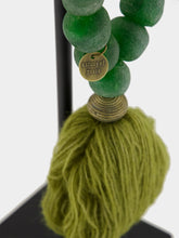 Studio Julia Atlas Green and Grey Prayer Bead Artwork