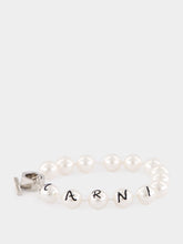 Marni White Pearl Logo Bracelet