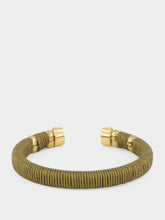 Gas Bijoux Sarina Khaki and Gold Cuff Bracelet