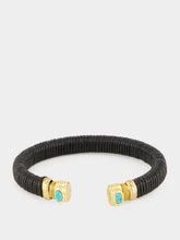Gas Bijoux Black and Turquoise Sarina Cuff Bracelet