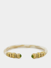 Gas Bijoux Gold and White Sari Open Bangle
