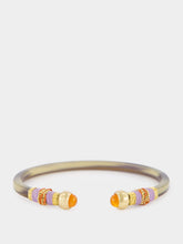 Gas Bijoux Black and Orange Sari Open Bangle