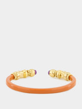 Gas Bijoux Coral Sari Open Bangle with Semi-Precious Stones