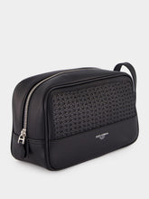 Dolce & Gabbana Black Woven Calfskin Leather Necessaire