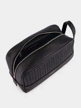 Dolce & Gabbana Black Woven Calfskin Leather Necessaire