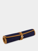 Hector Saxe Paris Victor Blue Denim Travel Backgammon