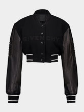Givenchy Black Cropped Varsity Jacket