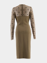 Givenchy Sheer Monogram V-Neck Midi Dress