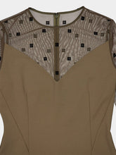 Givenchy Sheer Monogram V-Neck Midi Dress