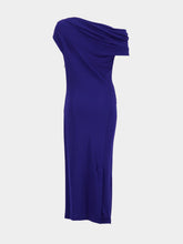 Givenchy Sapphire Asymmetric Draped Dress