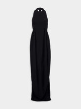 Givenchy Black Halter Neck Evening Dress with 4G Button Detailing