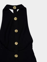 Givenchy Black Halter Neck Evening Dress with 4G Button Detailing