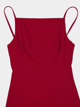 Givenchy Dark Red Sliced Midi Dress in Crepe Cady